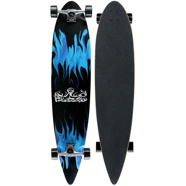 Krown Blue Flame Complete Longboard Skateboard