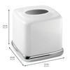 iDesign Square Tissue Box Cover for Bathroom Vanity, Countertop, or