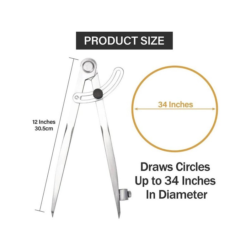 목공 나침반 그리기 목수 100MM 300MM 도면 제도를위한 원형 마킹