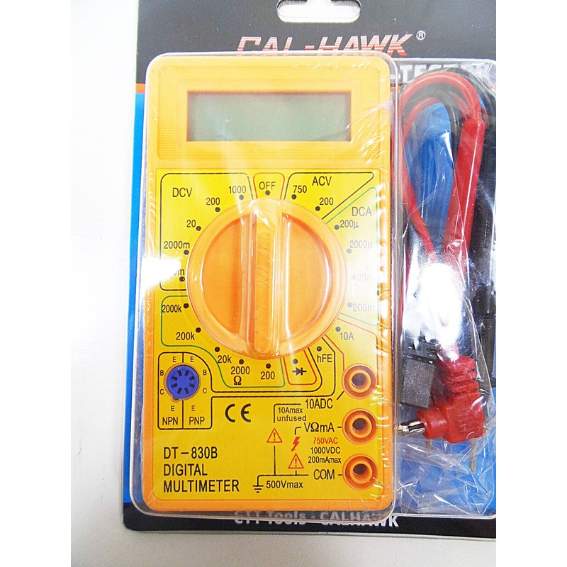 Cal-Hawk Multi Meter AC/DC Digital Continuity Tester Volt Amp Ohmns