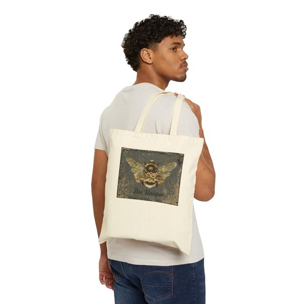 Be Unique Cotton Canvas Tote Bag, honey bee lovers, honey,