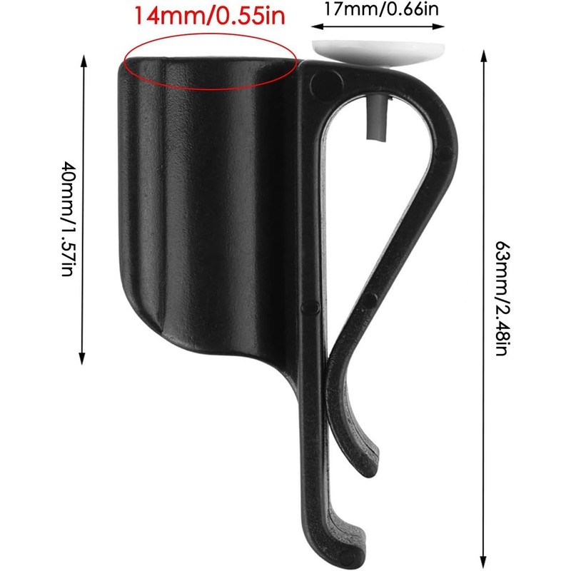Rosojodg 2Pcs Black Golf Putter Clip on Putter Clamp Holder,Convenient