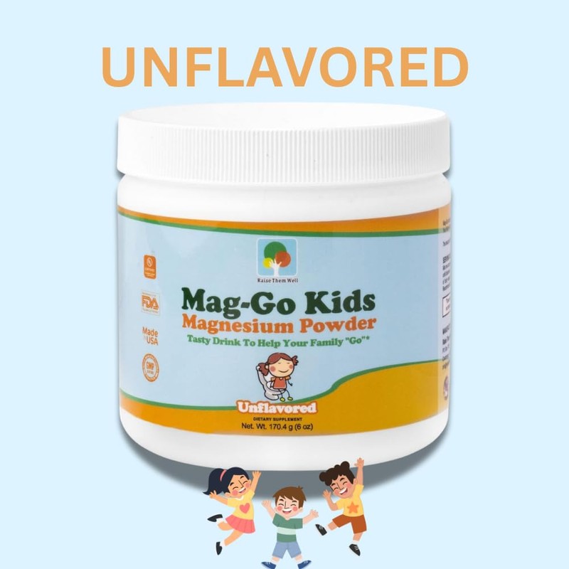Raise Them Well Mag-Go Kids Magnesium Powder | Constipation Relief