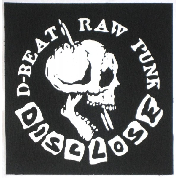 Chat Noir DISCLOSE Back Patch - DIY Crust Punk Disrupt