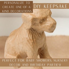 Factory Direct Craft Unfinished Paper Mache Puppies Set of 3 for DIY Crafting Birthday Party or Baby Shower Decorating (7 Inches High x 5 Inches Wide)