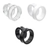 1 PAIR (2pcs) ACRYLIC TUNNELS Double Flare Gauges Solid Saddle