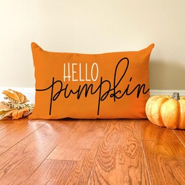 JXZYGMD Fall Pillow Covers 12x20 Hello Pumpkin Throw Lumbar Pillow Covers Decorations Outdoor Fall Pillows Home Decor