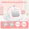 FASCINATE 10X Magnification Compact Travel Makeup Mirror with Lights and