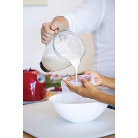 HIC Kitchen Nut Milk Bags with Drawstring Closure, Set of 3