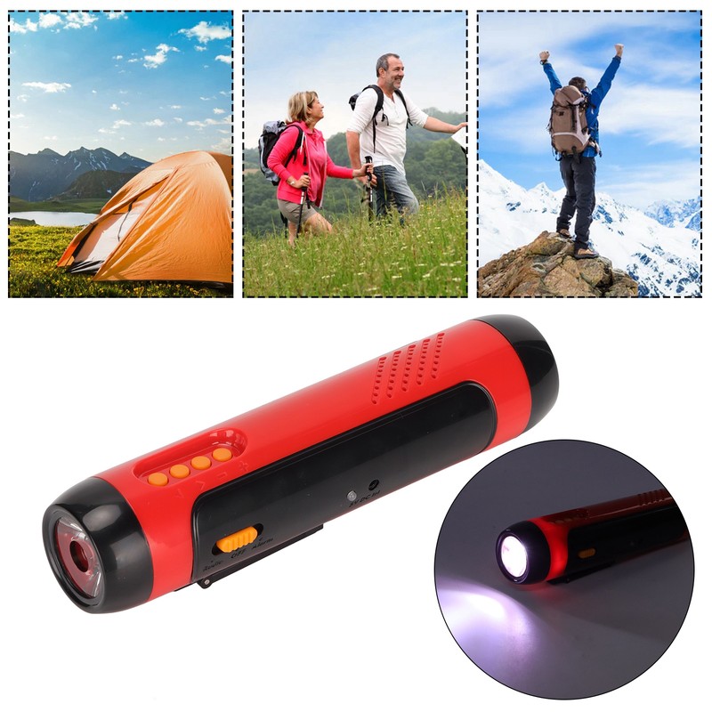 JX‑502 Emergency Flashlight 3W Strong Light LED Hand Crank Flashlight