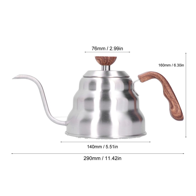 Stainless Steel Pour Over Coffee Tea Kettle Gooseneck Spout Pots