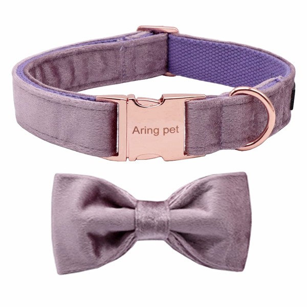 ARING PET Bow Tie Dog Collar Velvet Dog Collars with