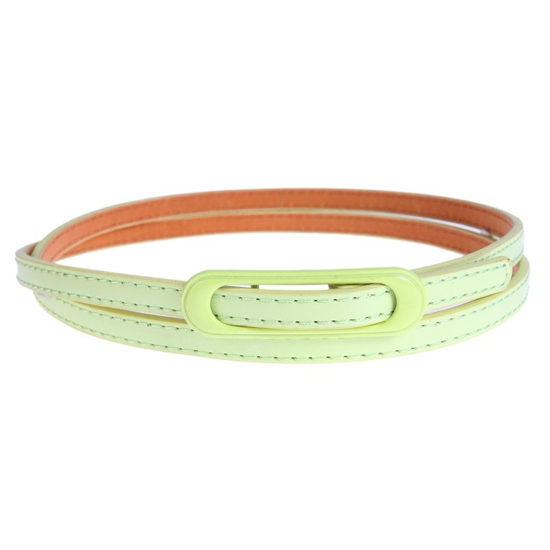 Damara Womens Skinny Center Large Bar Buckle Belt,Brown