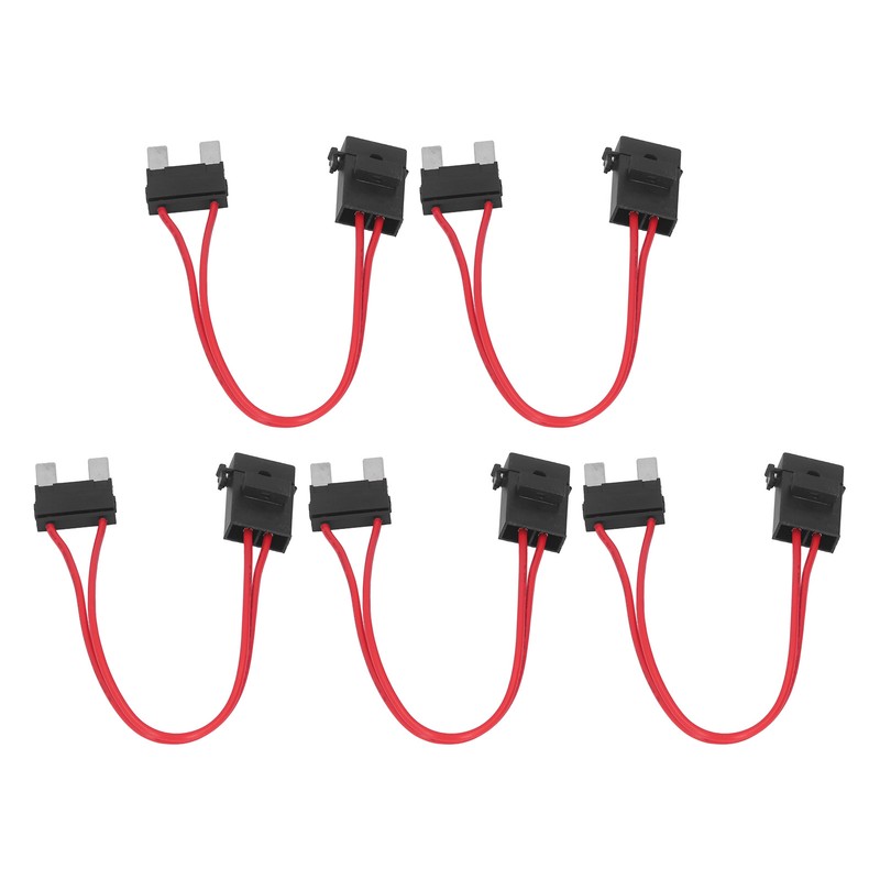 5Pcs Car Fuse Holder Connector Mini Heavy Duty Wire Extension
