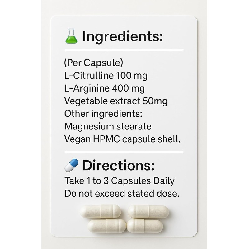 Generic Nitric Oxide 120 Capsules - Nitric Oxide Booster Vegan