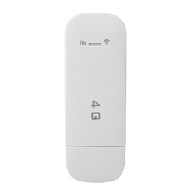 4G LTE USB Portable WiFi Router Support 10 Devices USB Portable WiFi Pocket Mobile WiFi Hotspot with SIM Card Slot for European White
