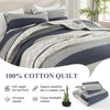 DDUOXIN King Quilt Set - 100% Cotton Lightweight King Quilt