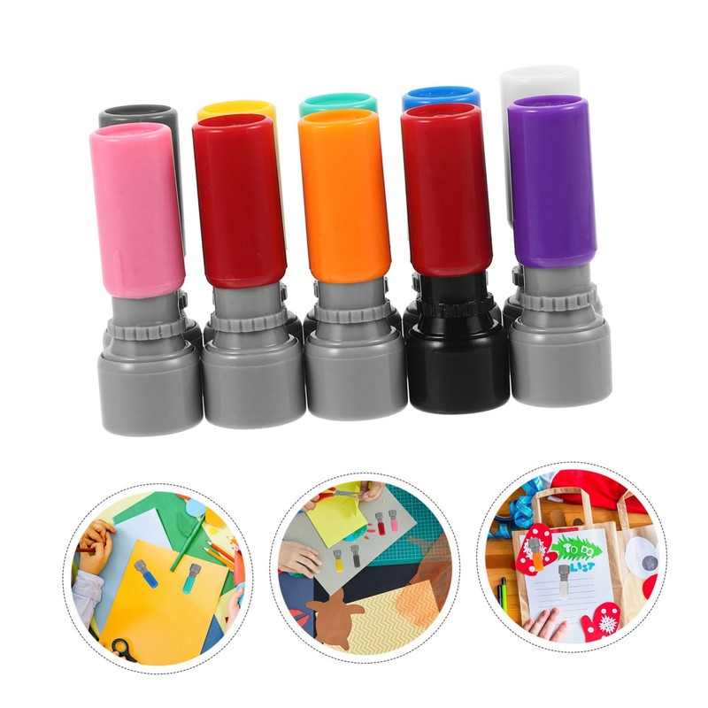 OSALADI 10pcs DIY Blank Seal Round Shaped Engraved Seal Tool