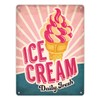 Metal Sign XL with American Diner Classics Ice Cream Motif