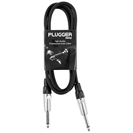 Plugger Male Jack/Male Mono 1.50m Audio Cable, Black