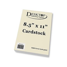 Heavyweight Natural Cream Cardstock 8.5" x 11" - Thick Paper for Printing - Inkjet/Laser 80lb Cardstock (20 Sheets)