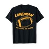 Lineman Guts Glory Funny American Football Gridiron Gift T-Shirt