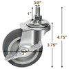 AAGUT 3 Inch TPR Heavy Duty Casters 3/8"-16 x 1