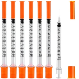 100 Pack 1ml 29G 1/2Inch(13mm)Measurement Syringe Tools for Fluids Measuring, Dispensing or Refilling, Industrial and Scientific Lab Consumables (Individually Sealed Wrapped)