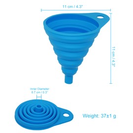 Funnels for Filling Bottles Set of 2, Food Grade Silicone Funnel for Kitchen Use. Small Collapsible Funnel Bottle Funnel for Water Liquid Protein Powder Transfer.