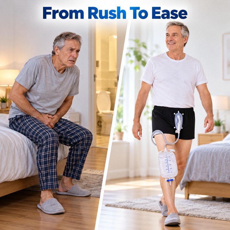 Removable Urine Bag Shorts – Reusable Urinary Collection Underwear with
