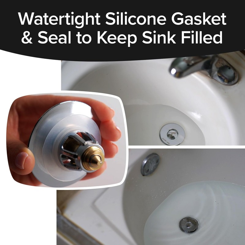 Mer-Maid Drain Magic Extra-Rugged Universal Sink Stopper, AS-SEEN-ON-TV, Instantly Replace