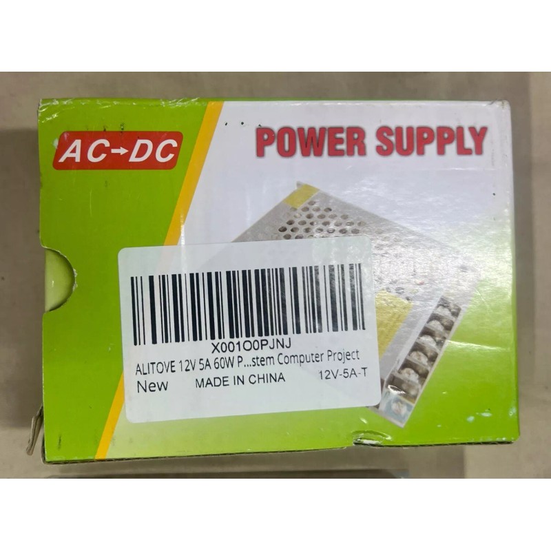 ALITOVE 12V 5A 60W Power Supply Adapter Transformer 100-240Vac 50/60