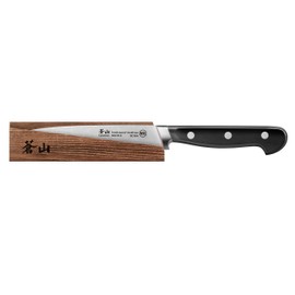 Cangshan TV2 Series 1022865 Swedish 14C28N Steel Forged 5-Inch Utility Knife and Wood Sheath Set