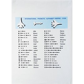 Half a Donkey The Phonetic Alphabet and Morse Code Cotton Tea Towel
