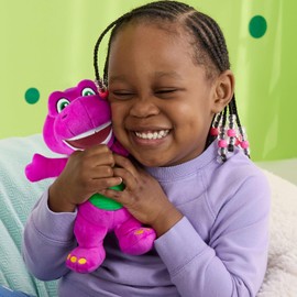 Fisher-Price Barney’s World Toddler Toy 6.5-Inch Barney Plush Dinosaur Character for Preschool Pretend Play Kids Ages 2+ Years, HVF40