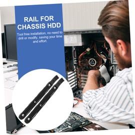 Angoily Internal Hard Drive Mounting Rail Plastic HDD Holder for Chassis Stabilizing No Drilling Required