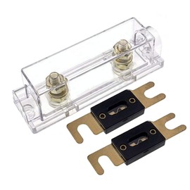 ETOPARS 250A Plated ANL Fuse Holder Auto Stud Fuses 250A AMP Gold Blade Fuse Car Audio Automotive Protect Safety Fit 0 2 4 Gauge Wire
