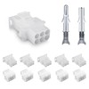 JRready ST6427 Power Connector 6 Pin (5 Matched Sets)，2.13mm Diameter