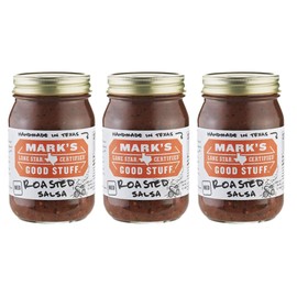 Mark's Lone Star Certified Good Stuff Salsa 16oz Jar (Pack of 3) (Choose Flavor Below) (Roasted - Medium)