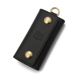 IL BISONTE Key Case, Leather, Genuine Leather, Cowhide Leather, Women's, Men's, Unisex, Black