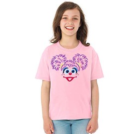Animation Shops Abby Cadabby Face Youth Kids T-Shirt (X-Large) Pink