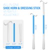 35.5 Inch Long Handled Shoe Horn, Dressing Stick, Sock Remover