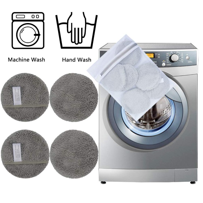 KinHwa Makeup Remover Pads Reusable Make-Up Pads Washable Microfibre Make-Up
