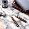 2 PCS Wood Handle Awl Tool, Leather Awl Punch Tool