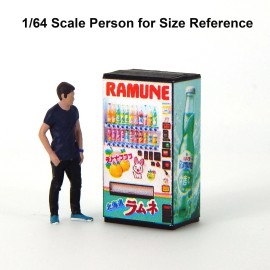 Handmade 1/64 Diorama Display Vending Machine JAPAN Model City Accessory S Scale - RAMUNE