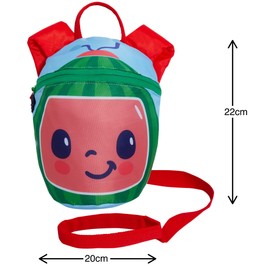 CoComelon Boys Girls Backpack With Reins Kids Detachable Safety Harness Toddlers Nursery Bag Infants Mini Rucksack