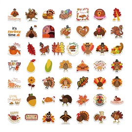 Holiday Stickers | Thanksgiving Turkey Stickers Turkey Sticker Pack | Retro Autumn, Funny Stickers for Adults, Holiday Scrapbooking, Scrapbooks, Envelopes, Laptops, Kids