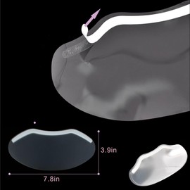 WOSHOP 50 PCS Shower Face Eye Shields Clear Disposable Face Shield for Shower Haircut Hairspray Eye Surgery Eyelid Surgery Lash Aftercare for Salon Supplies Eyelash Extensions