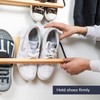PeachyModern Wall Mounted Shoe Rack - A wooden, modern, slim,