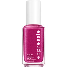 essie expressie Quick Dry Vegan Nail Polish, Deep Fuschia Pink, Don't Glitch Get Better, 0.33 Ounce